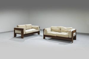 AFRA E TOBIA SCARPA - Coppia di divani a due posti