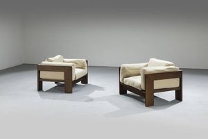 AFRA E TOBIA SCARPA - Coppia di poltrone mod. Bastiano