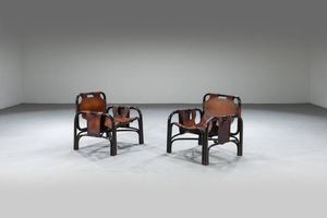 TITO AGNOLI - Coppia di poltrone