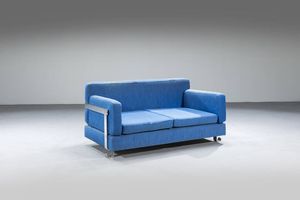 LUIGI CACCIA DOMINIONI - Divano della serie Fasce cromate