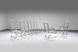 JONES HOLLIS CHARLES - Lotto di due poltroncine e quattro sedie mod. Metric Line