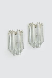 VENINI - Coppia di lampade da muro mod. Trilobo