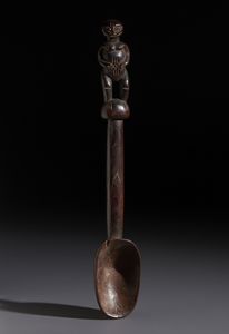 Nunuma - Burkina Faso - Nello stile di Cucchiaio Nunuma in legno con figura