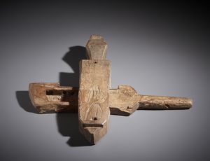 Bambara - Mali - Nello stile di Serratura per porta di granaio  in legno e metallo