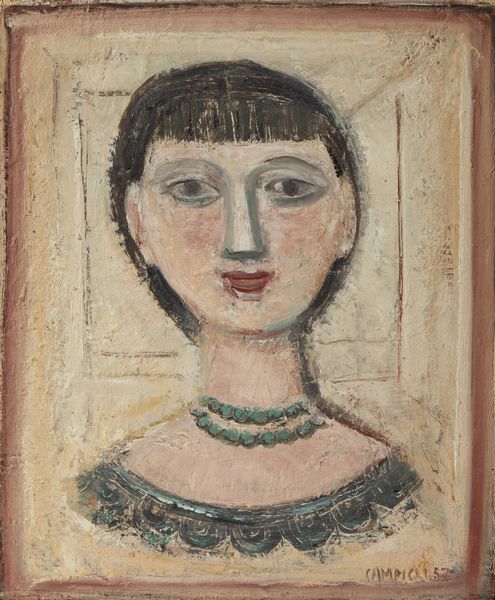 CAMPIGLI  MASSIMO (1895 - 1971) : RAGAZZA BRUNA / FANCIULLA CON COLLANA, 1957  - Asta Asta 445 | ARTE MODERNA E CONTEMPORANEA - SELECTED Online - Associazione Nazionale - Case d'Asta italiane
