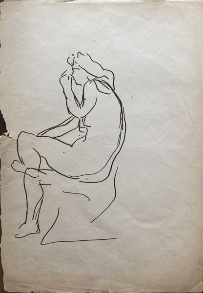 FONTANA LUCIO (1899 - 1968) : NUDO FEMMINILE SEDUTO DI PROFILO, 1939-40  - Asta Asta 445 | ARTE MODERNA E CONTEMPORANEA - SELECTED Online - Associazione Nazionale - Case d'Asta italiane