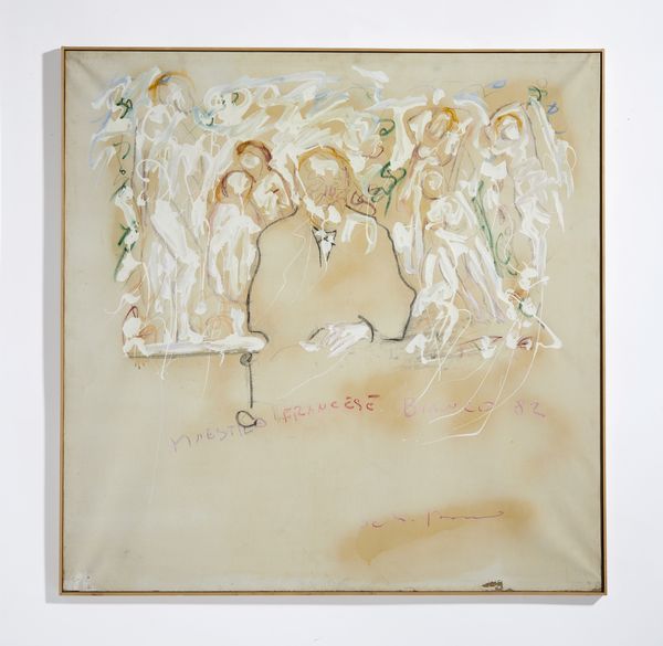 SCHIFANO MARIO (1934 - 1998) : MAESTRO FRANCESE BIANCO, 1982  - Asta Asta 445 | ARTE MODERNA E CONTEMPORANEA - SELECTED Online - Associazione Nazionale - Case d'Asta italiane