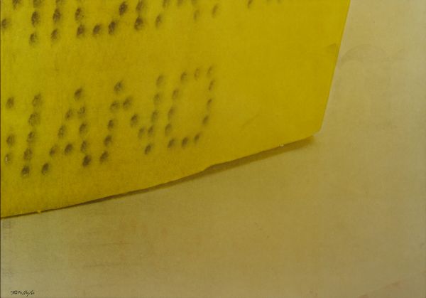 ROTELLA MIMMO (1918 - 2006) : HORIZONTALE JAUNE, 1973  - Asta Asta 445 | ARTE MODERNA E CONTEMPORANEA - SELECTED Online - Associazione Nazionale - Case d'Asta italiane