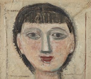 CAMPIGLI  MASSIMO (1895 - 1971) : RAGAZZA BRUNA / FANCIULLA CON COLLANA, 1957  - Asta Asta 445 | ARTE MODERNA E CONTEMPORANEA - SELECTED Online - Associazione Nazionale - Case d'Asta italiane