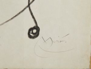 MIRO' JOAN (1893 - 1983) : SENZA TITOLO  - Asta Asta 445 | ARTE MODERNA E CONTEMPORANEA - SELECTED Online - Associazione Nazionale - Case d'Asta italiane