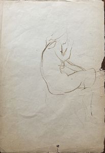 FONTANA LUCIO (1899 - 1968) : NUDO FEMMINILE SEDUTO DI PROFILO, 1939-40  - Asta Asta 445 | ARTE MODERNA E CONTEMPORANEA - SELECTED Online - Associazione Nazionale - Case d'Asta italiane