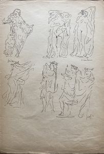 FONTANA LUCIO (1899 - 1968) - STUDI PER SCULTURA, 1934-35