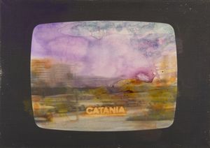 SCHIFANO MARIO (1934 - 1998) - PAESAGGIO TV, 1977