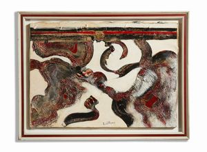 DEL PEZZO LUCIO (1933 - 2020) : PAESAGGIO, 1959  - Asta Asta 445 | ARTE MODERNA E CONTEMPORANEA - SELECTED Online - Associazione Nazionale - Case d'Asta italiane