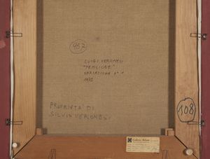 VERONESI LUIGI (1908 - 1998) : TENSIONE - VARIAZIONE N.1, 1972  - Asta Asta 445 | ARTE MODERNA E CONTEMPORANEA - SELECTED Online - Associazione Nazionale - Case d'Asta italiane