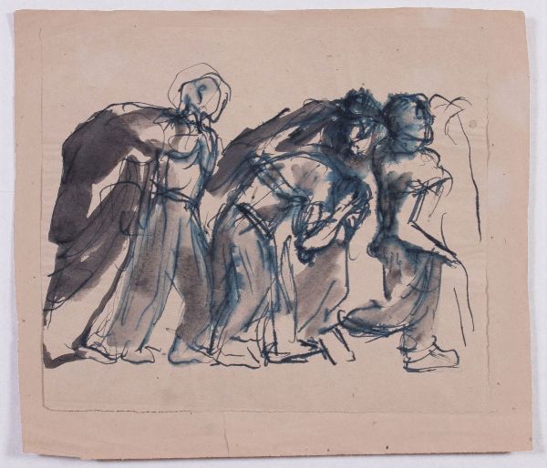 Mario Sironi : Figure  - Asta PARADE V - Arte Contemporanea - Associazione Nazionale - Case d'Asta italiane