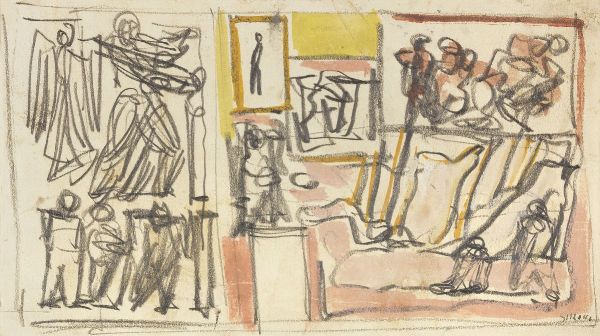 Mario Sironi : Composizione  - Asta PARADE V - Arte Contemporanea - Associazione Nazionale - Case d'Asta italiane