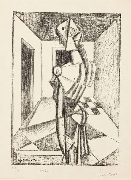 Carlo Carrà : Penelope  - Asta PARADE V - Arte Contemporanea - Associazione Nazionale - Case d'Asta italiane