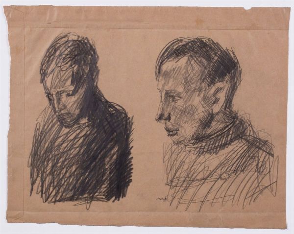 Mario Sironi : Due teste  - Asta PARADE V - Arte Contemporanea - Associazione Nazionale - Case d'Asta italiane