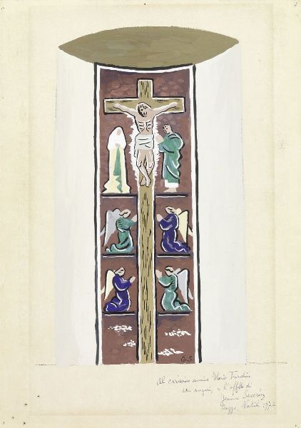 Gino Severini : Crocifissione  - Asta PARADE V - Arte Contemporanea - Associazione Nazionale - Case d'Asta italiane