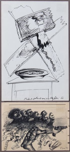 TINO VAGLIERI : Quattro disegni  - Asta PARADE V - Arte Contemporanea - Associazione Nazionale - Case d'Asta italiane