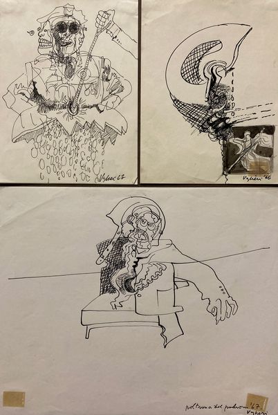 TINO VAGLIERI : Tre disegni  - Asta PARADE V - Arte Contemporanea - Associazione Nazionale - Case d'Asta italiane