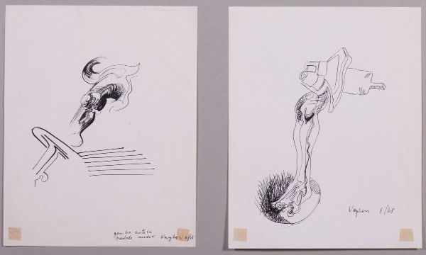 TINO VAGLIERI : Due disegni  - Asta PARADE V - Arte Contemporanea - Associazione Nazionale - Case d'Asta italiane