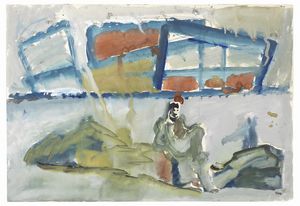 Mario Sironi - Paesaggio con figura