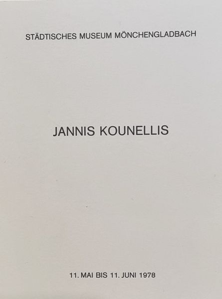 Jannis Kounellis : Senza titolo  - Asta Asta di Arte Moderna e Contemporanea - Associazione Nazionale - Case d'Asta italiane