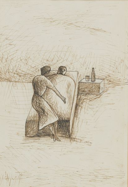 OTTONE ROSAI : Infermiera e uomo malato a letto  - Asta Asta di Arte Moderna e Contemporanea - Associazione Nazionale - Case d'Asta italiane