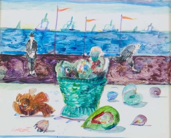 Antonio Possenti : Sulla spiaggia  - Asta Asta di Arte Moderna e Contemporanea - Associazione Nazionale - Case d'Asta italiane