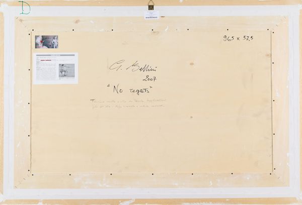 GIANNI BELLINI : No Regrets  - Asta Asta di Arte Moderna e Contemporanea - Associazione Nazionale - Case d'Asta italiane