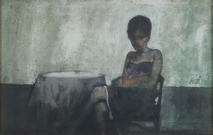 Alberto Sughi - Donna al bar