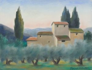 Nino Tirinnanzi - Paesaggio Toscano