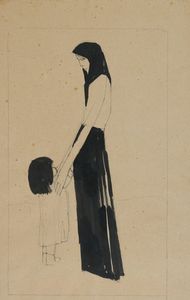 Lorenzo Viani - Donna con bambina