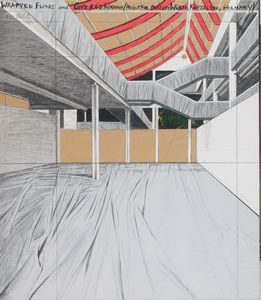 Christo - Wrappend floors and covered windows (Project for Museum Wurth Kunzelsau Germany)
