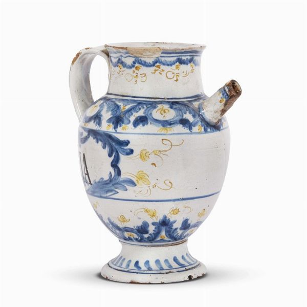 VERSATOIO, TORINO, PRIMA MET&Agrave; SECOLO XVIII  - Asta UNA COLLEZIONE DI VASI DA FARMACIA IN MAIOLICA - Associazione Nazionale - Case d'Asta italiane