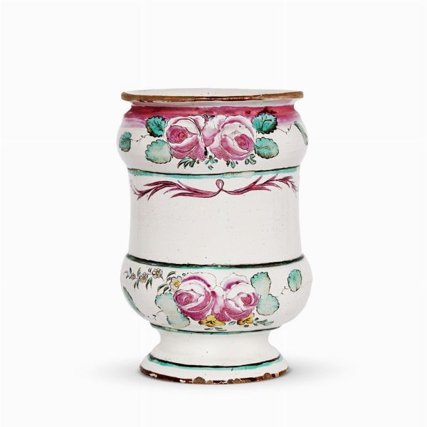 ALBARELLO, BOLOGNA(?), SECONDA MET&Agrave; SECOLO XVIII  - Asta UNA COLLEZIONE DI VASI DA FARMACIA IN MAIOLICA - Associazione Nazionale - Case d'Asta italiane