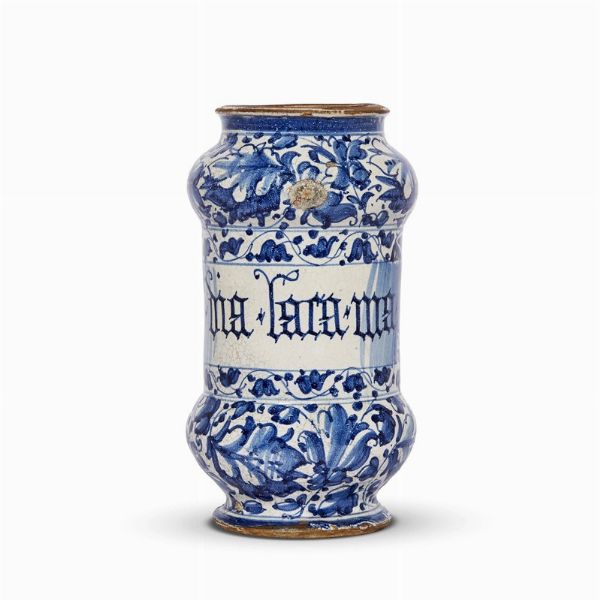 ALBARELLO, ROMA, FINE SECOLO XVI  - Asta UNA COLLEZIONE DI VASI DA FARMACIA IN MAIOLICA - Associazione Nazionale - Case d'Asta italiane