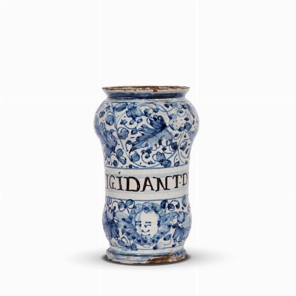 ALBARELLO, ROMA, MET&Agrave; SECOLO XVII  - Asta UNA COLLEZIONE DI VASI DA FARMACIA IN MAIOLICA - Associazione Nazionale - Case d'Asta italiane