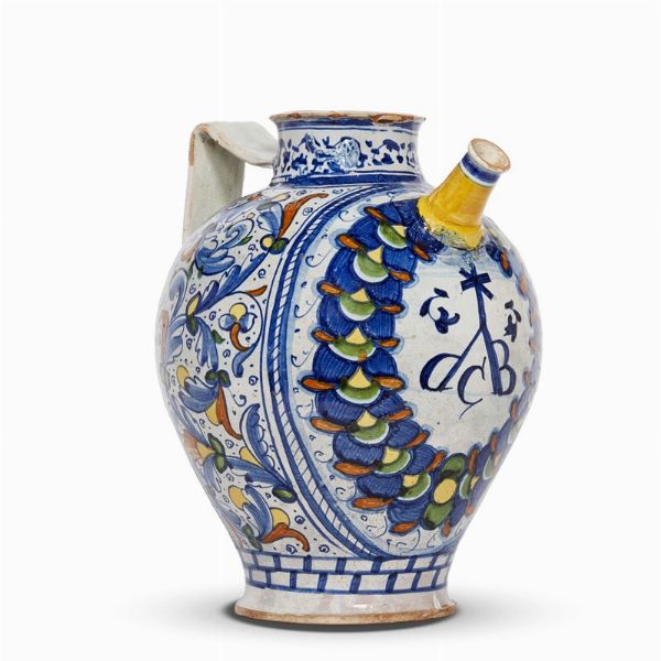 VERSATOIO, ITALIA CENTRALE, METÀ SECOLO XVI  - Asta UNA COLLEZIONE DI VASI DA FARMACIA IN MAIOLICA - Associazione Nazionale - Case d'Asta italiane