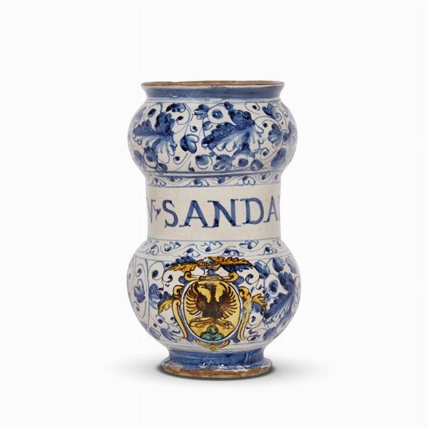 ALBARELLO, ROMA, PRIMA MET&Agrave; SECOLO XVII  - Asta UNA COLLEZIONE DI VASI DA FARMACIA IN MAIOLICA - Associazione Nazionale - Case d'Asta italiane