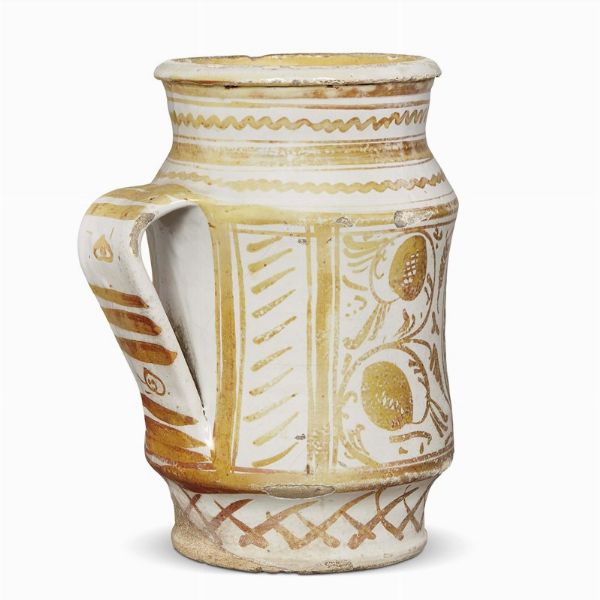 ALBARELLO, DERUTA, SECONDA MET� SECOLO XV  - Asta UNA COLLEZIONE DI VASI DA FARMACIA IN MAIOLICA - Associazione Nazionale - Case d'Asta italiane