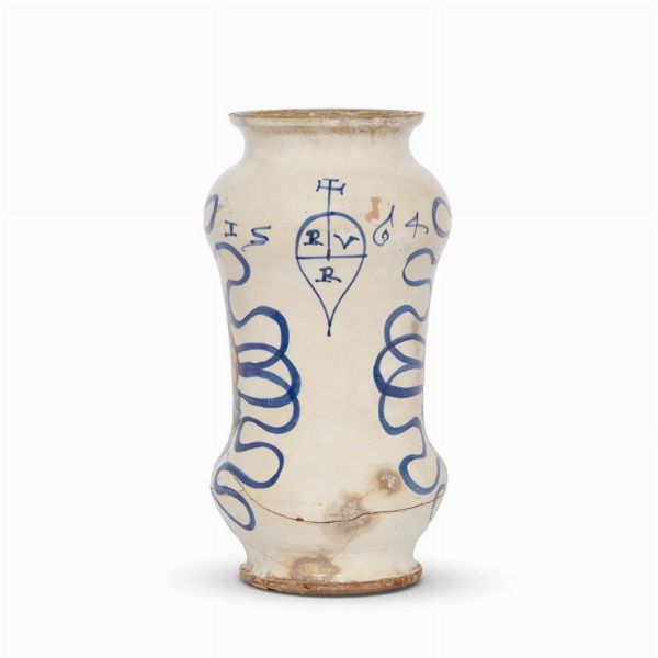 ALBARELLO, DERUTA, 1564  - Asta UNA COLLEZIONE DI VASI DA FARMACIA IN MAIOLICA - Associazione Nazionale - Case d'Asta italiane