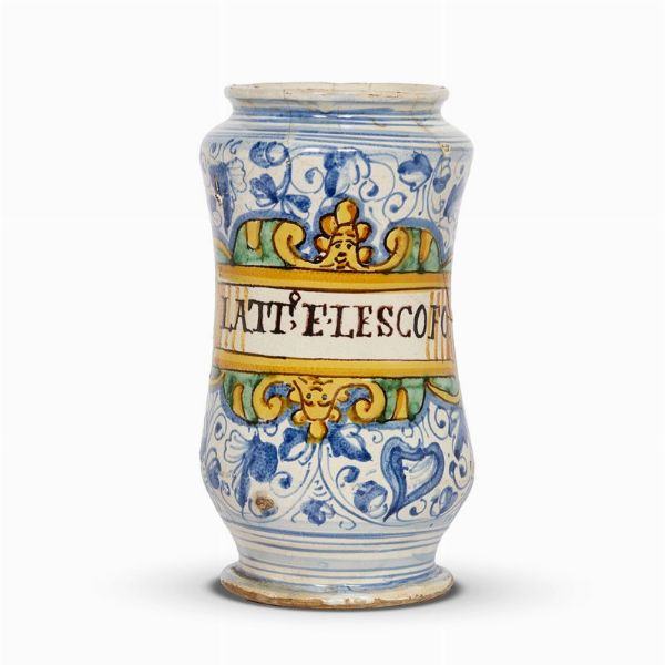 ALBARELLO, MONTELUPO, MET&Agrave; SECOLO XVII  - Asta UNA COLLEZIONE DI VASI DA FARMACIA IN MAIOLICA - Associazione Nazionale - Case d'Asta italiane