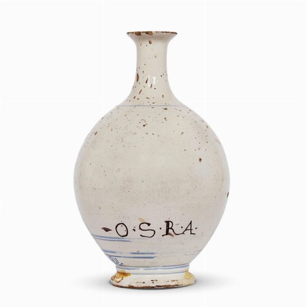 FIASCA, CASTELLI, FINE SECOLO XVII  - Asta UNA COLLEZIONE DI VASI DA FARMACIA IN MAIOLICA - Associazione Nazionale - Case d'Asta italiane