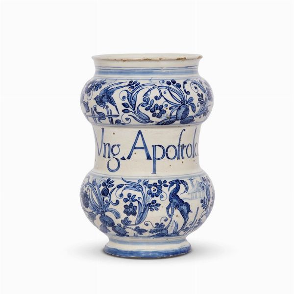ALBARELLO, ALBISOLA, SECOLO XVII  - Asta UNA COLLEZIONE DI VASI DA FARMACIA IN MAIOLICA - Associazione Nazionale - Case d'Asta italiane