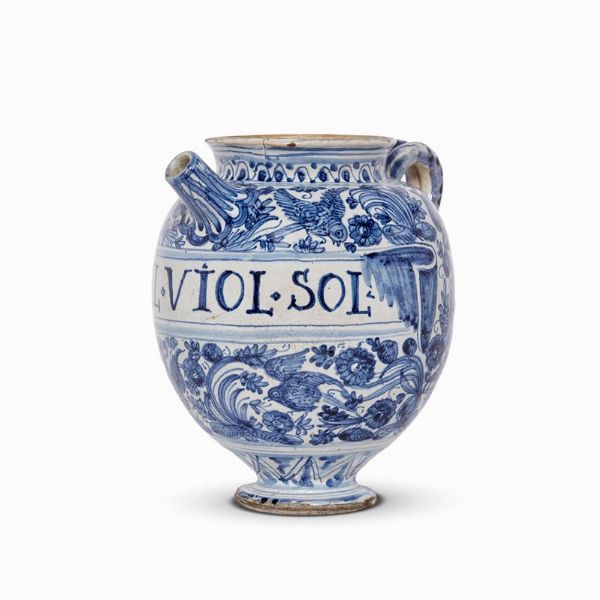 VERSATOIO, ROMA, SECOLO XVII  - Asta UNA COLLEZIONE DI VASI DA FARMACIA IN MAIOLICA - Associazione Nazionale - Case d'Asta italiane