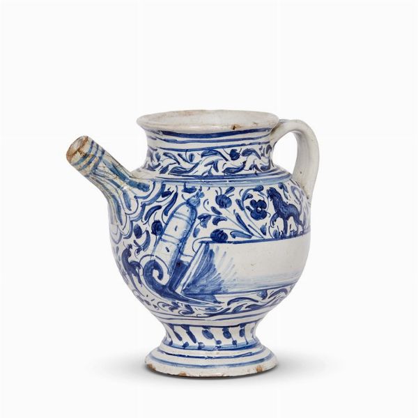 VERSATOIO, FAENZA, SECOLO XVII  - Asta UNA COLLEZIONE DI VASI DA FARMACIA IN MAIOLICA - Associazione Nazionale - Case d'Asta italiane