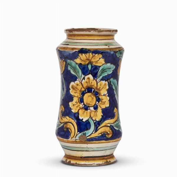 ALBARELLO, CALTAGIRONE, PRIMA MET&Agrave; SECOLO XVIII  - Asta UNA COLLEZIONE DI VASI DA FARMACIA IN MAIOLICA - Associazione Nazionale - Case d'Asta italiane